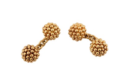 Lot 110 - Hans Georg Mautner | A pair of gold cufflinks, 1970-71