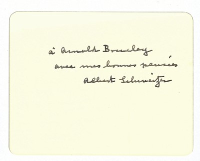 Lot 1269 - Schweitzer (Albert)