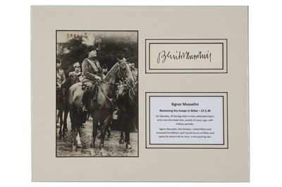 Lot 1257 - Mussolini (Benito)