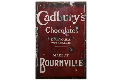 Lot 210 - ADVERTISING: A CADBURY’S CHOCOLATE’S  ENAMEL SIGN