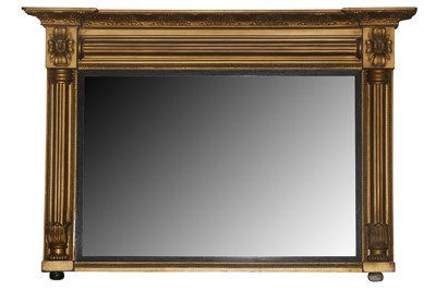 Lot 234 - MIRROR: A WILLIAM IV OVERMANTEL MIRROR