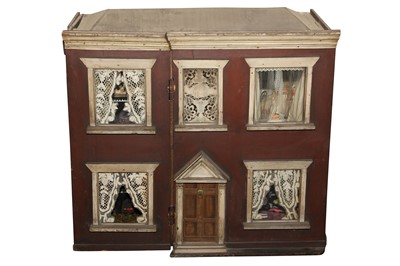 Lot 157 - DOLLS: A LARGE GEORGIAN STYLE DOLLS HOUSE,  20TH CENTURY AND EARLIER