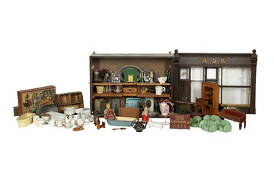 Lot 161 - DOLLS: A QUANTITY OF DOLLS HOUSE FURNITURE AND SANITARY WARE