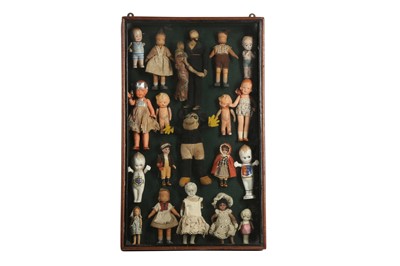 Lot 182 - DOLLS: A COLLECTION OF VARIOUS MINIATURE DOLLS AND TOYS, 20th CENTURY