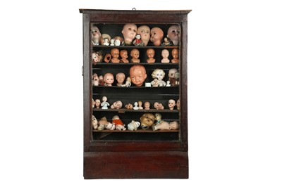 Lot 185 - DOLLS: A LARGE COLLECTION OF PLASTIC AND BISQUE DOLLS HEADS, 20TH CENTURY
