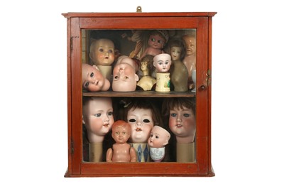 Lot 186 - DOLLS: AN ARMAND MARSEILLE 390 BISQUE DOLL HEAD, EARLY 20TH CENTURY