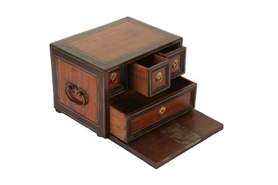 Lot 41 - A 17TH CENTURY AND LATER FLEMISH FRUITWOOD, ROSEWOOD AND EBONISED TABLE CABINET