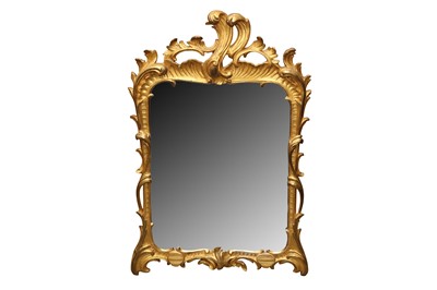 Lot 310 - A PAIR OF ROCOCO REVIVAL CARVED GILTWOOD MIRRORS, 19TH CENTURY