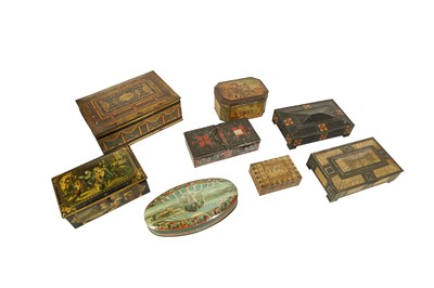Lot 248 - KITCHENALIA: A LARGE RECTANGULAR HUYLER’S NEW YORK TIN BOX, 20TH CENTURY