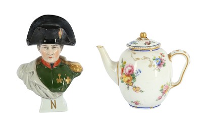 Lot 107 - A GERMAN PORCELAIN BUST OF NAPOLEON, 20TH CENTURY