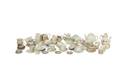 Lot 194 - DOLLS: A PARAGON CHILDRENS OR DOLLS MINIATURE TEA SERVICES, 20TH CENTURY
