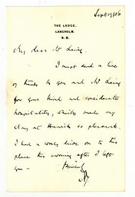 Lot 1267 - Rosebery (Archibald Primrose, Earl of)