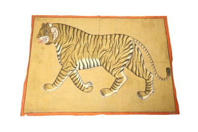 Lot 229 - A LARGE CLOTH PAINTING OF A TIGER
