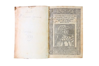 Lot 1503 - Dante (Alighieri): L'Amorosa Convivio di Dante. 1529