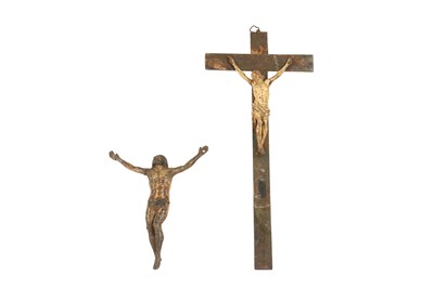 Lot 46 - TWO 18TH CENTURY FRENCH POLYCHROME CORPUS CHRISTI