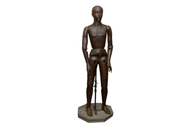 Lot 205 - A LATE  19TH  / EARLY 2OTH CENTURY SPANISH LIFE SIZE ARTICULATED LAY FIGURE / MANNEQUIN