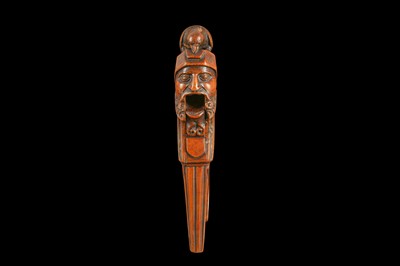 Lot 10 - A 16TH CENTURY FRENCH RENAISSANCE CARVED BOXWOOD NUTCRACKER, CIRCA 1580