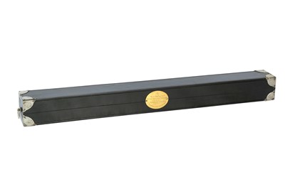 Lot 383 - A SINHALESE EBONY COMMEMORATIVE DOCUMENT HOLDER WITH SILVER MOUNTS