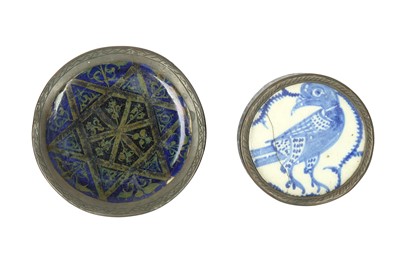 Lot 276 - TWO POTTERY TILE FRAGMENTS