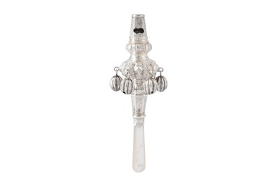 Lot 861 - A VICTORIAN STERLING SILVER BABY'S RATTLE, BIRMINGHAM 1849 BY YAPP AND WOODWARD