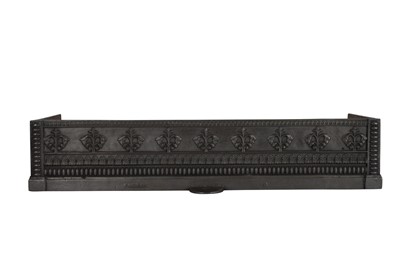 Lot 155 - AN EARLY VICTORIAN SCOTTISH CAST IRON RECTANGULAR FENDER BY THE CARRON FOUNDRY