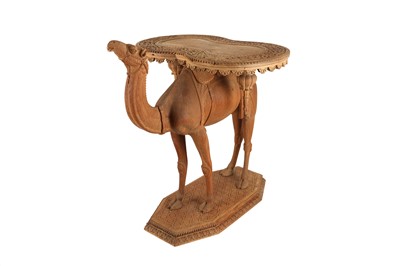 Lot 204 - AN EARLY 20TH CENTURY ANGLO INDIAN TEAK TABLE MODELLED AS A CAMEL
