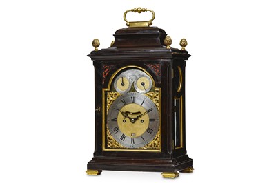 Lot 311 - A RARE AND SMALL GEORGE III EBONISED STRIKING TABLE CLOCK SIGNED WILLIAM ALLAM, LONDON