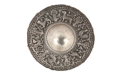 Lot 393 - A GREEK SILVER REPOUSSÉ FOOTED DISH