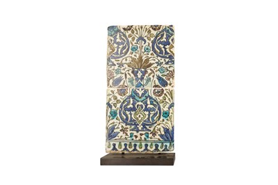 Lot 229 - A PAIR OF 16TH / 17TH CENTURY SYRIAN GLAZED TILES