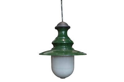 Lot 1092 - AN INDUSTRIAL PENDANT LIGHT, CIRCA 1970S