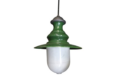 Lot 1093 - AN INDUSTRIAL PENDANT LIGHT, CIRCA 1970S