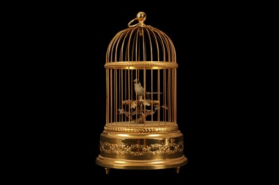 Lot 295 - A 20TH CENTURY SWISS SINGING BIRD IN CAGE BY REUGE