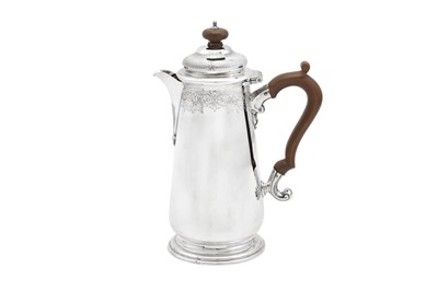 Lot 562 - A George VI sterling silver hot water pot, London 1937 by S. J. Phillips
