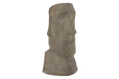 Lot 1217 - A GLAZED EARTHENWARE FIGURE OF A MALE GOD, 20TH CENTURY
