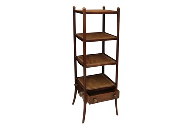 Lot 164 - A GEORGE III STYLE EDWARDIAN MAHOGANY WHATNOT