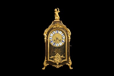 Lot 288 - A LATE 19TH CENTURY FRENCH GILT BRONZE AND TORTOISESHELL BOULLE STYLE MANTEL CLOCK