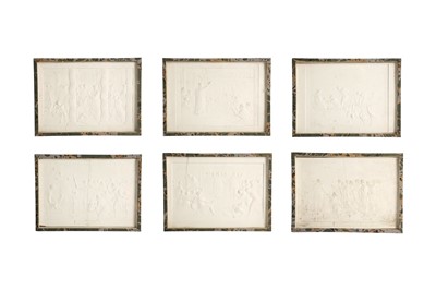 Lot 201 - JOHN HENNING (ENGLISH, 1771-1851): A SET OF SIX PLASTER RELIEFS AFTER RAPHAEL