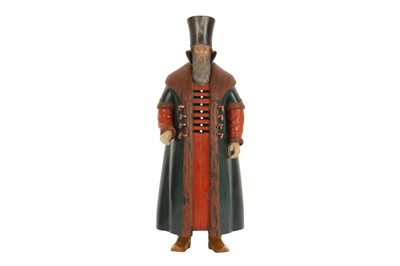 Lot 149 - A 20TH CENTURY CARVED HARDSTONE FIGURE OF A RUSSIAN COSSACK IN THE MANNER OF FABERGE