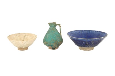 Lot 308 - THREE PERSIAN POTTERY VESSELS