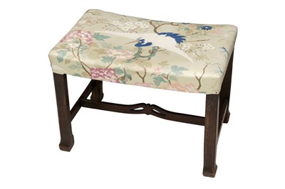 Lot 169 - A GEORGE III STYLE OAK STOOL, LATE 19TH CENTURY