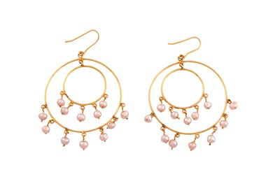 Lot 751 - A PAIR OF PEARL EARRINGS