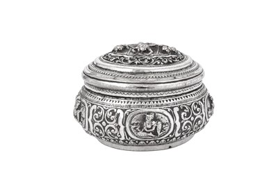 Lot 179 - A mid-20th century Burmese silver dressing table box, probably Rangoon circa 1950