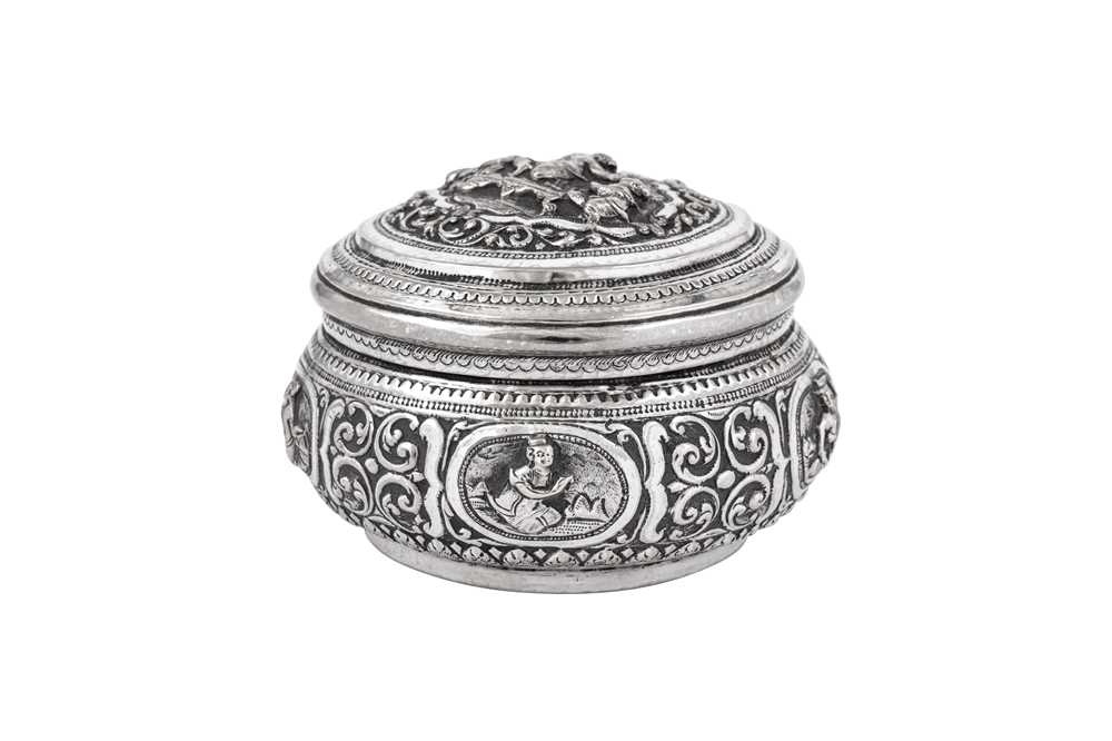 Lot 179 - A mid-20th century Burmese silver dressing table box, probably Rangoon circa 1950