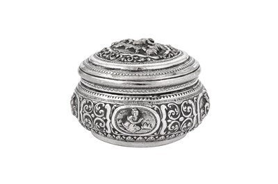 Lot 179 - A mid-20th century Burmese silver dressing table box, probably Rangoon circa 1950