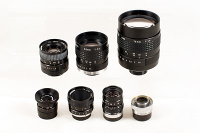 Lot 190 - Set of Fast C-Mount TV Lenses.