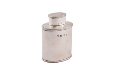 Lot 871 - AN EDWARDIAN STERLING SILVER TEA CADDY, BIRMINGHAM 1901 BY THOMAS HAYES