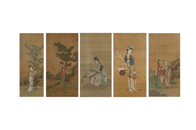 Lot 23 - QIU YING (follower of, 1494 – 1552); WANG ZHENPENG (follower of 13-14th C.); ANONYMOUS.