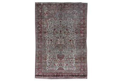 Lot 4 - A VERY FINE SILK KASHAN PRAYER RUG, CENTRAL PERSIA