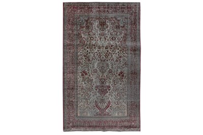 Lot 40 - A VERY FINE SILK KASHAN RUG, CENTRAL PERSIA