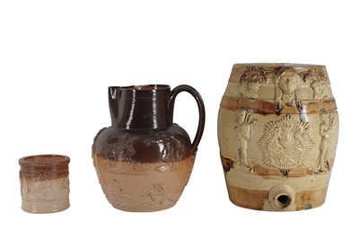 Lot 29 - A STONEWARE SPIRIT BARREL, 19TH CENTURY